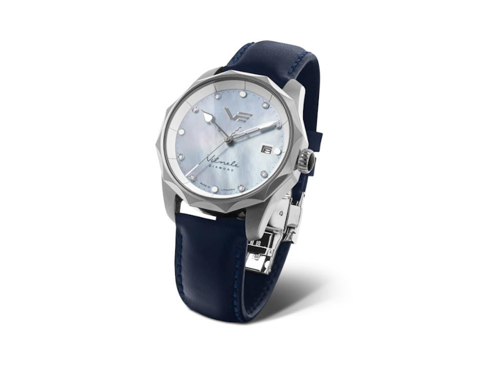 Vostok Europe Vilnelė Diamond Quartz Watch, Stainless 39 mm, VS42-125A755-L-BL