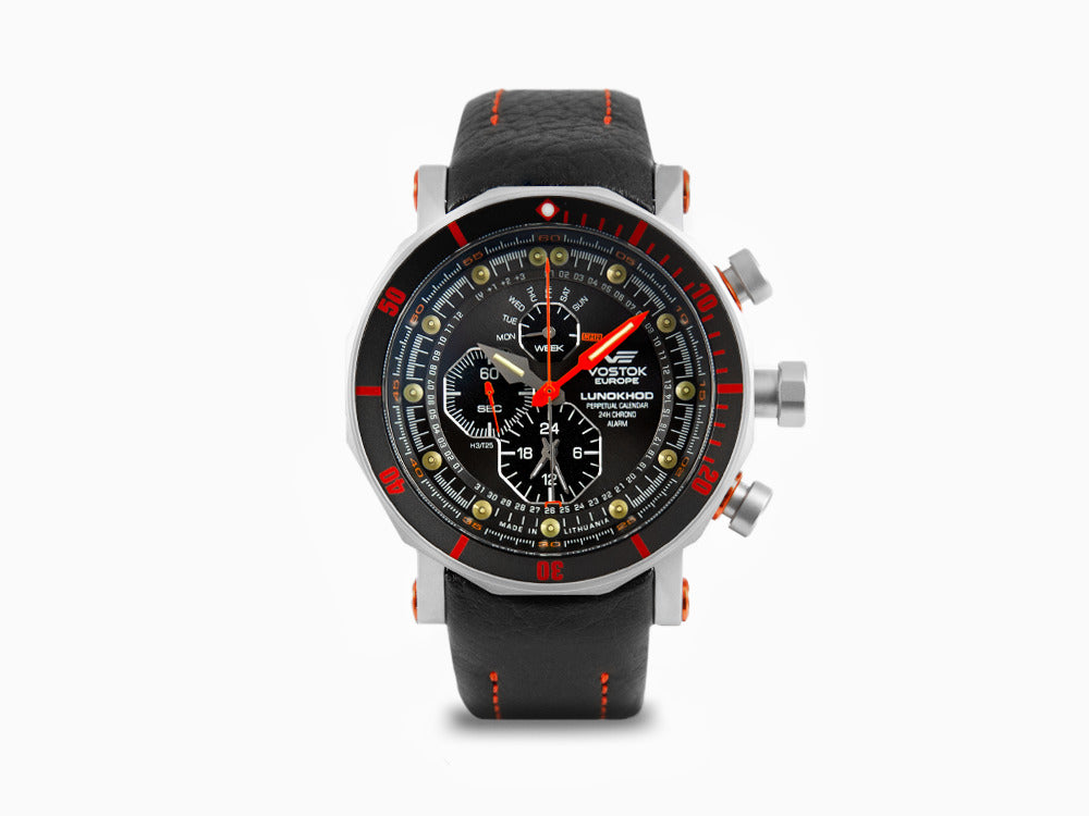 Vostok Europe Lunokhod-2 Quartz Watch, 49 mm, Tritium, Chrono, YM86-620A506