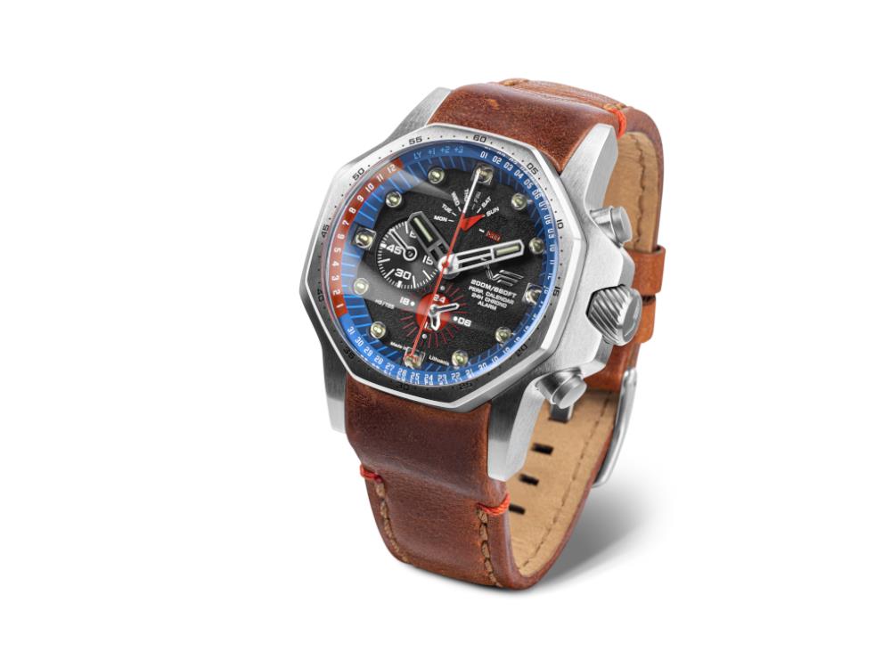 Vostok Europe Atomic Age Quartz Watch, 48 mm, Multifunctional, YM86-640A696