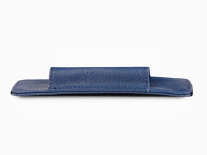 Visconti 1 Pen Case, Leather, Rigid, Zip, Blue, KL05-02