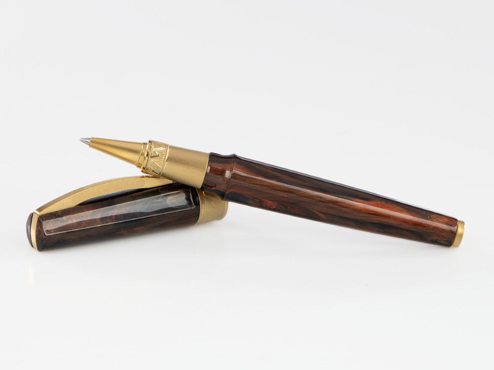 Visconti Mirage Mythos Apollo Rollerball pen, Gold plated, Brown KP07-08-RB