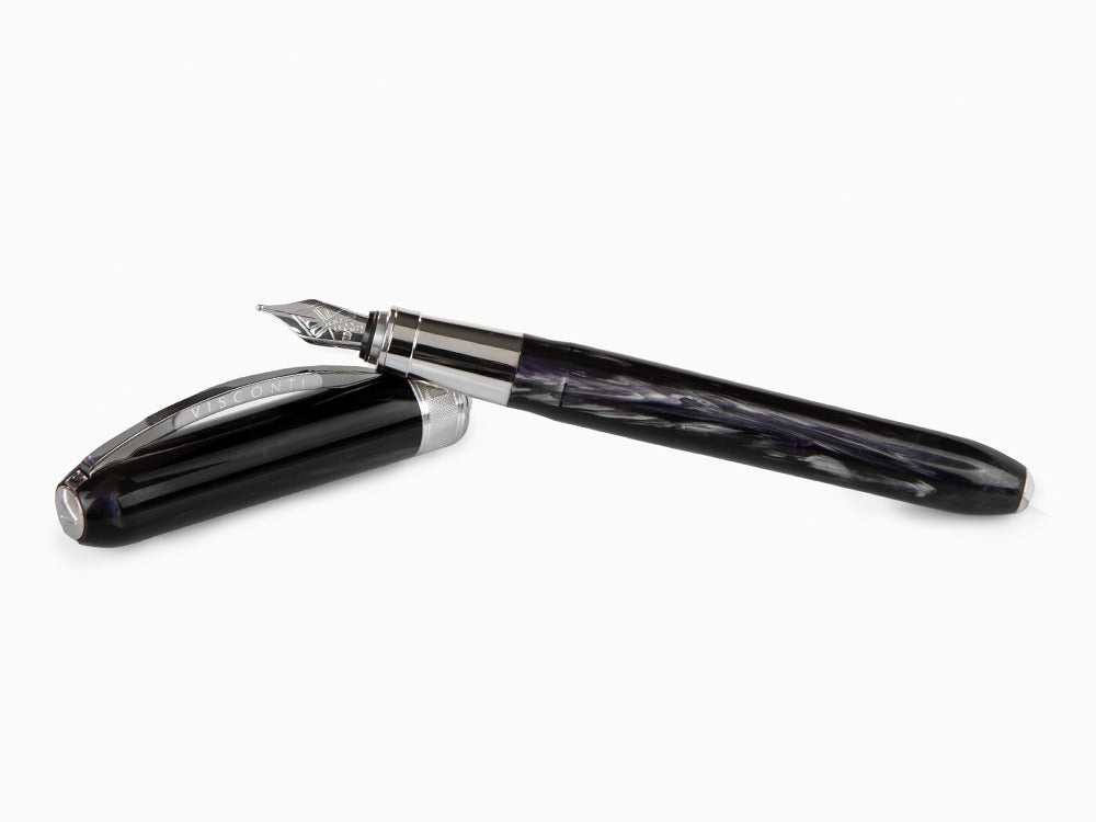 Visconti Rembrandt Fountain Pen, Resin, Palladium, Black, KP10-01-FP