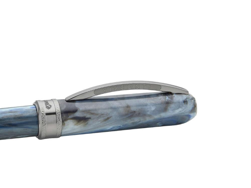 Visconti Comedia Caronte Fountain Pen, Blue, Ruthenium trim, KP10-54-FP