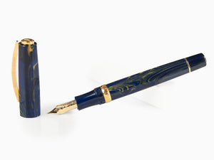 Visconti Medici Golden Blue Fountain Pen, Blue, Gold, KP17-05-FP
