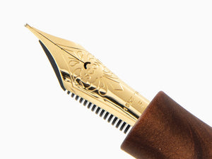 Visconti Medici Fountain Pen, Brown, Gold plated, KP17-40-02-FP