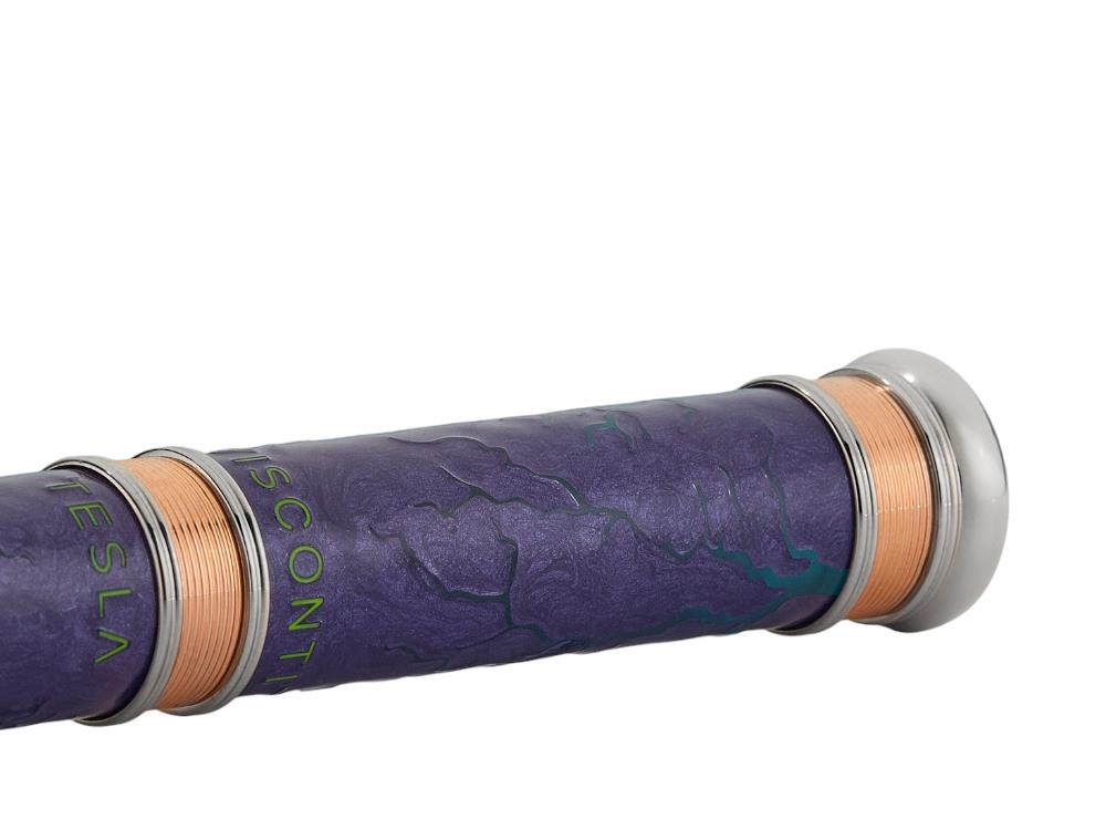 Visconti Tesla Fountain Pen, Resin, 18k Gold, Limited Edition,KP63-01-FP