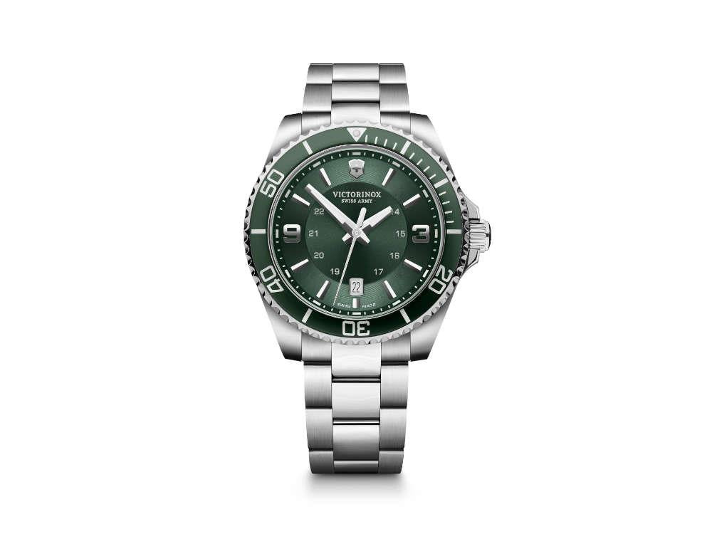 マグバーム Victorinox Maverick Quartz Watch, Green, 43 mm, Steel bracelet