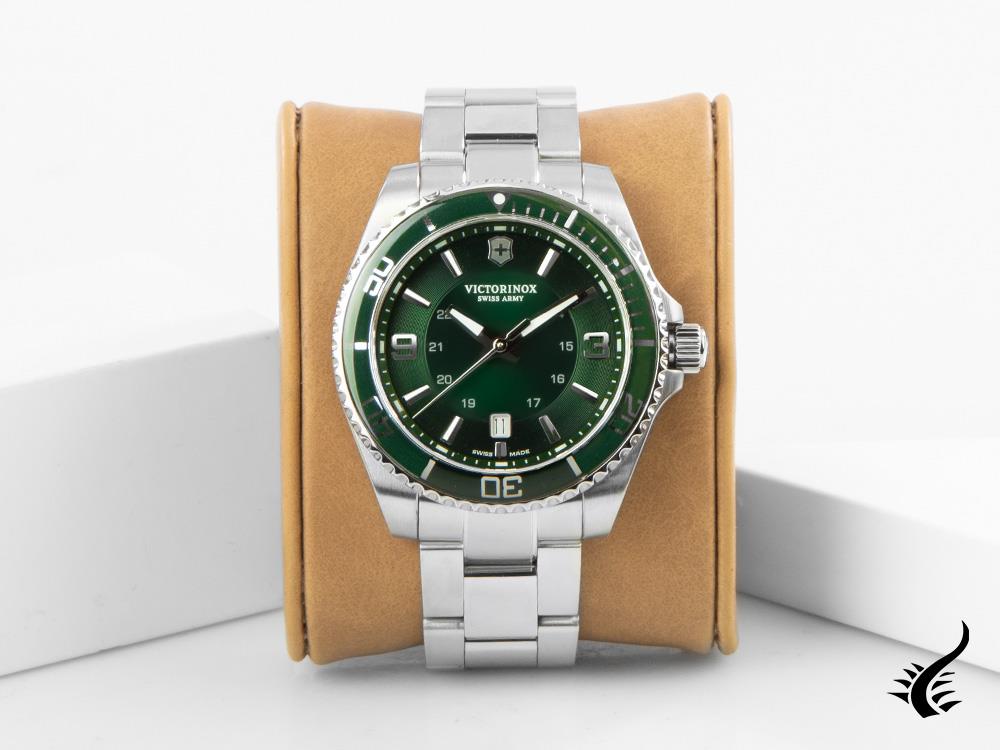 Victorinox Maverick Quartz Watch, Green, 43 mm, Steel bracelet, V241934