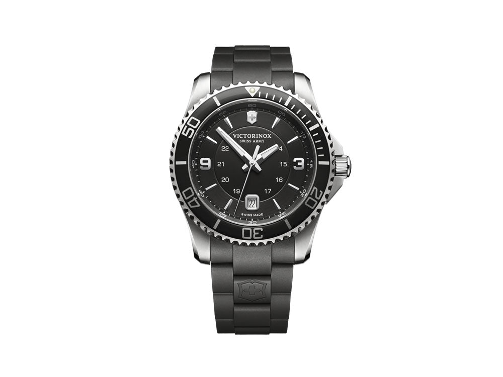 Victorinox Maverick Quartz Watch, Stainless Steel 316L, Black, 43 mm, V241698