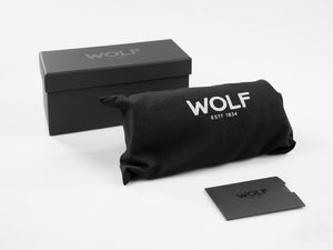 WOLF Blake Watch roll, 3 watches, Black, Leather, 305002