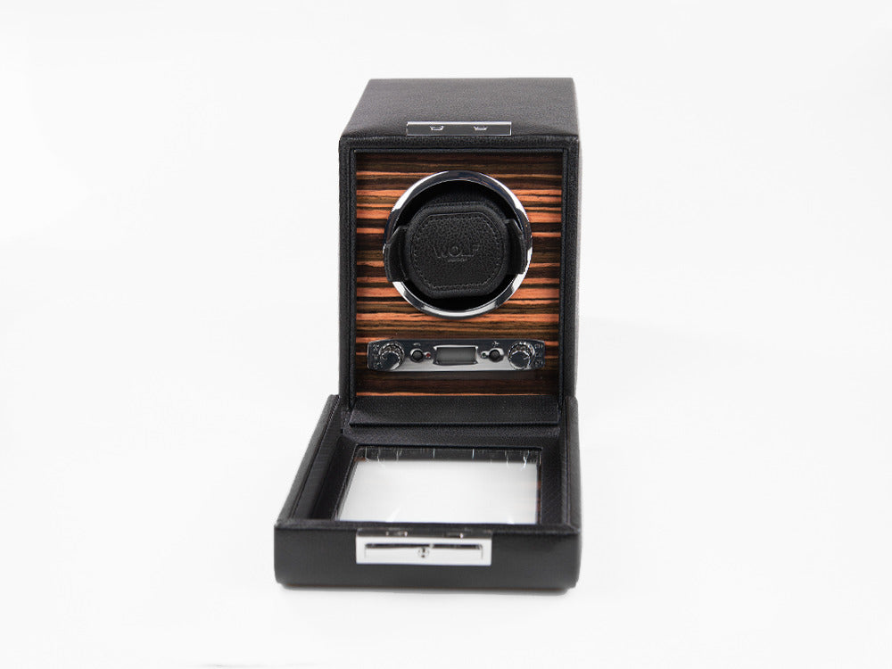 WOLF Roadster Watch winder, 1 Watch, Black, Vegan Leather, 457056