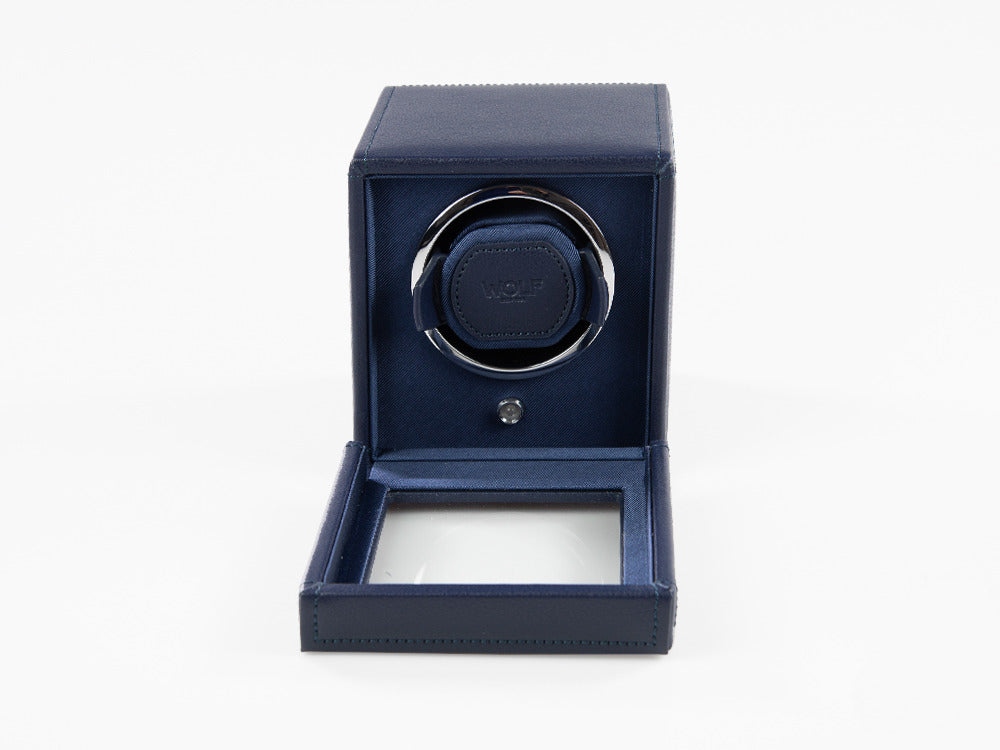 WOLF Cub Watch winder, 1 Watch, Blue, Vegan Leather, 461117