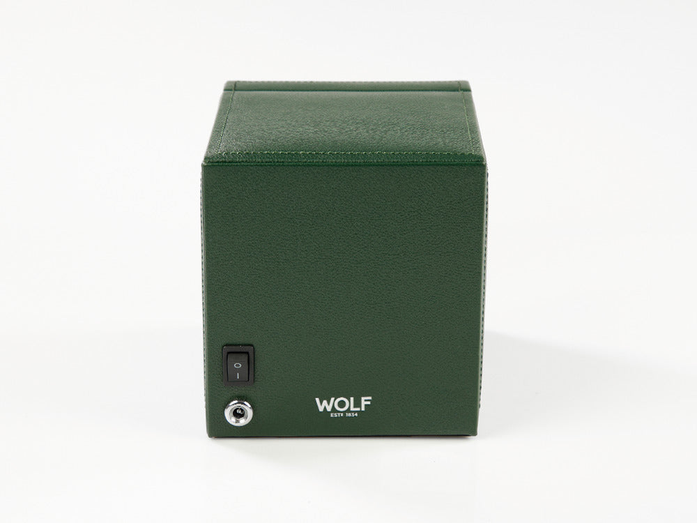 WOLF Cub Watch winder, 1 Watch, Green, Vegan Leather, 461141