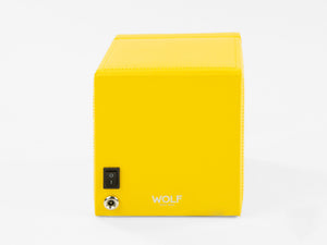WOLF Cub Watch winder, 1 Watch, Yellow, Vegan Leather, 461192