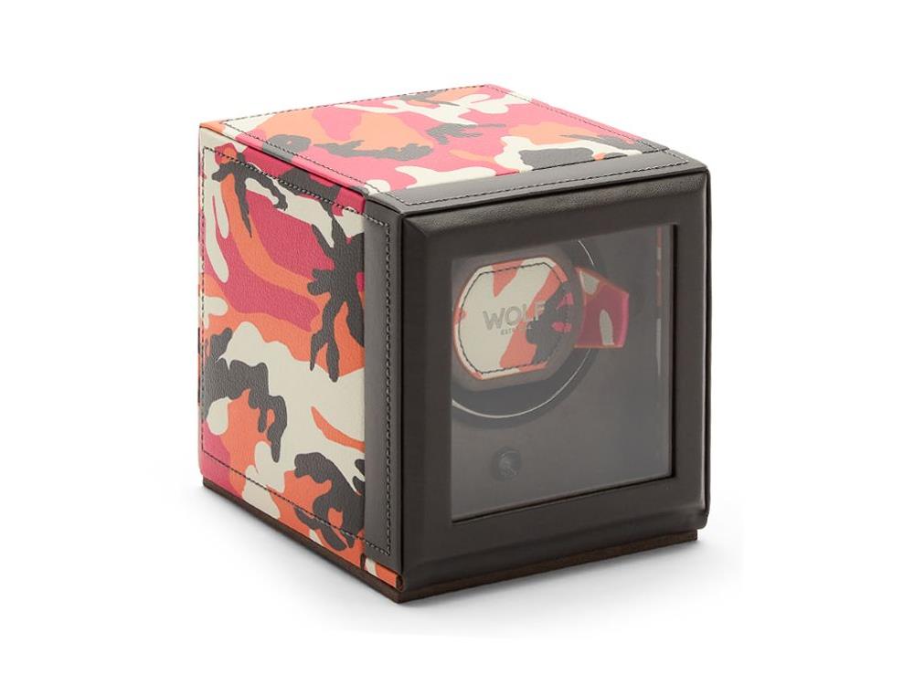 WOLF Elements Fire Watch winder, 1 Watch, Red, Vegan Leather, 665172