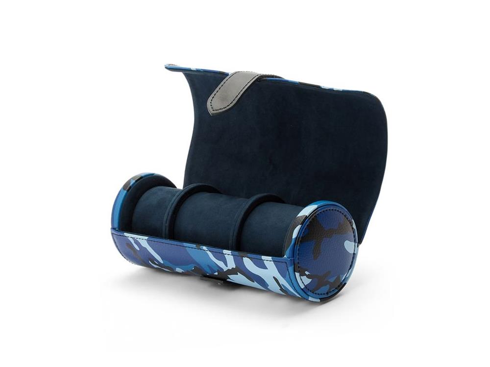 WOLF Elements Water Watch roll, 3 Watches, Blue, Vegan Leather, 665271