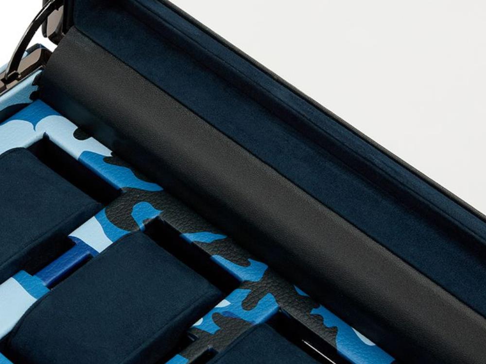 WOLF Elements Water Watch box, 10 Watches, Blue, Vegan Leather, 665471