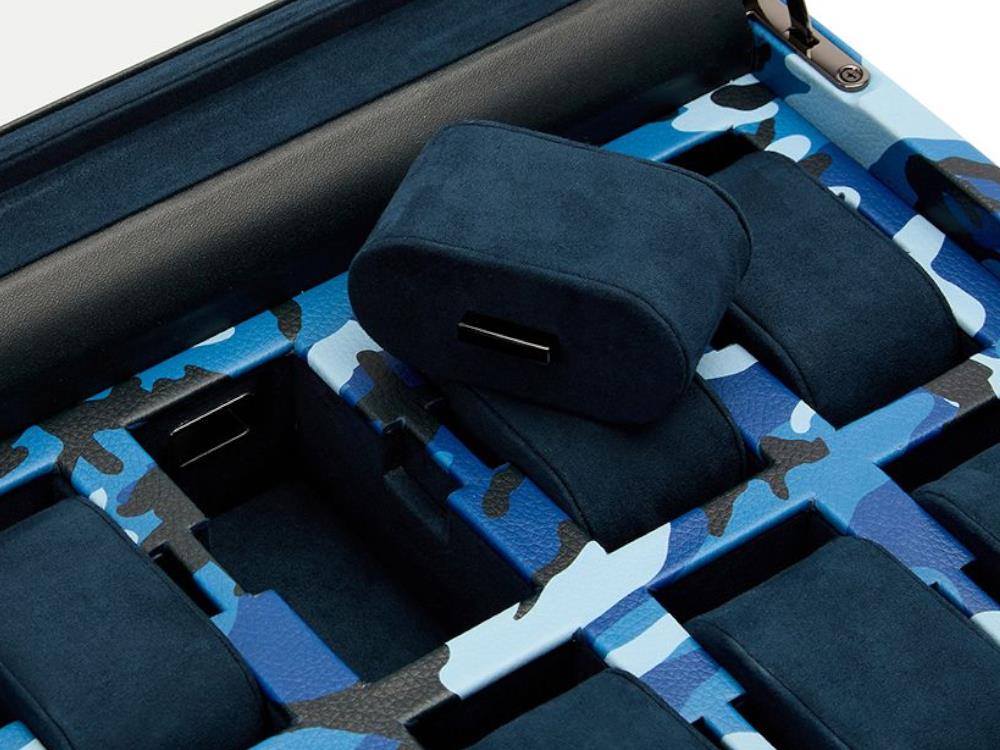 WOLF Elements Water Watch box, 10 Watches, Blue, Vegan Leather, 665471