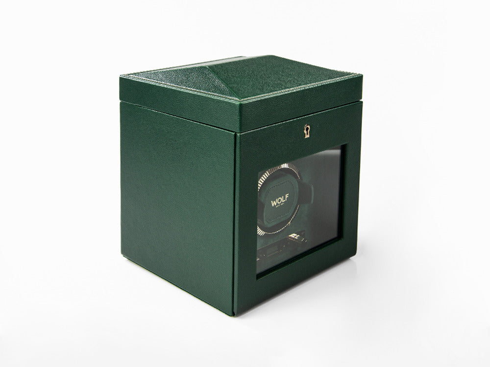 WOLF British Racing Watch winder, 1 Watch, Green, Vegan Leather, 792141