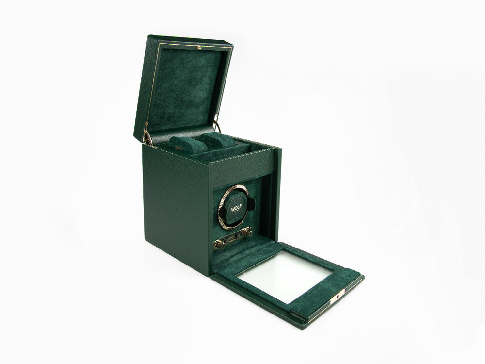 WOLF British Racing Watch winder, 1 Watch, Green, Vegan Leather, 792141