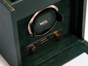 WOLF British Racing Watch winder, 1 Watch, Green, Vegan Leather, 792141