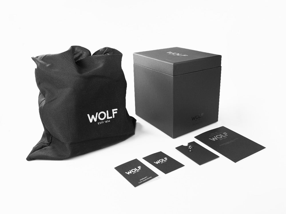 WOLF British Racing Watch winder, 1 Watch, Green, Vegan Leather, 792141