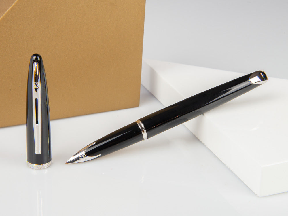 Waterman Fountain Pen Carene - Black Lacquer and Palladium Trims