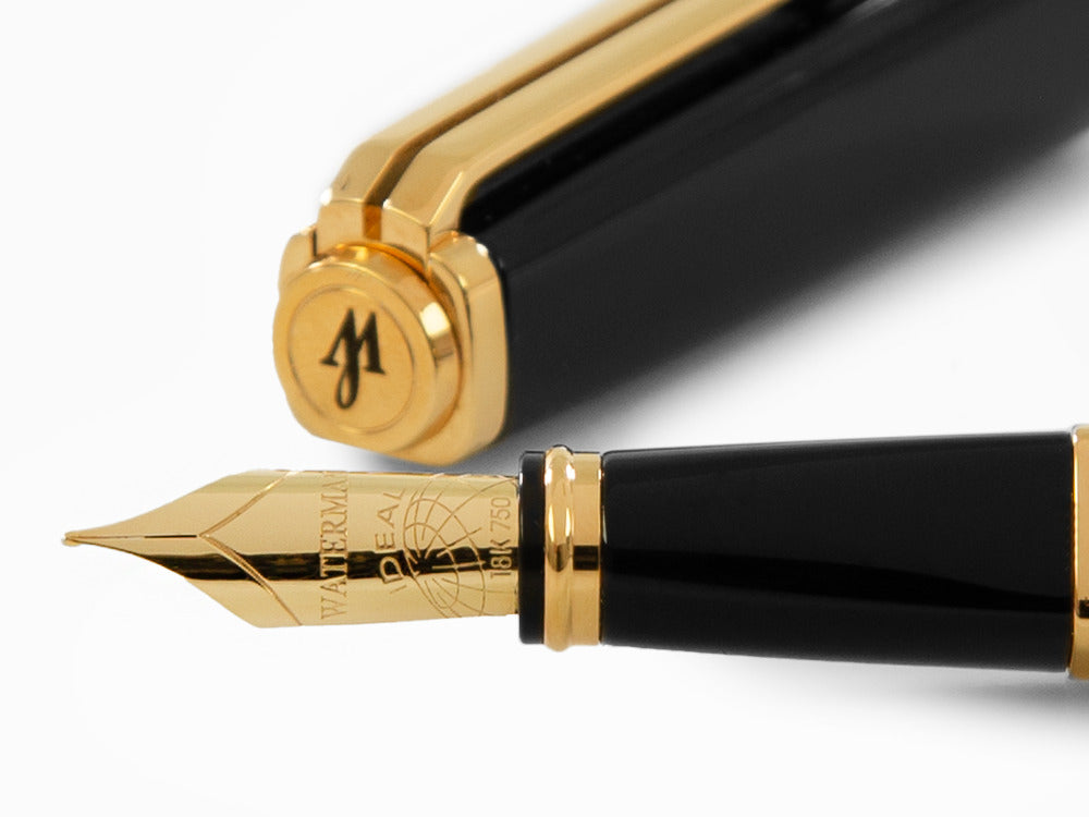 Waterman Fountain Pen Exception Slim Black -Gold Trims- S0636940
