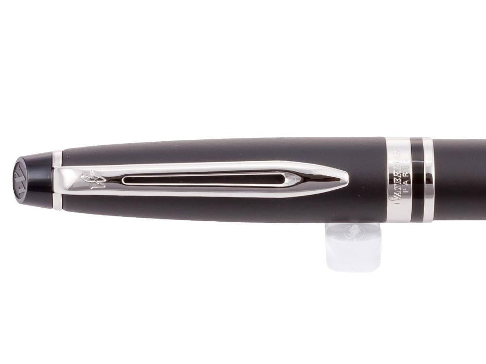 Waterman Expert Fountain Pen, Lacquer, Chrome trim, Matt Black