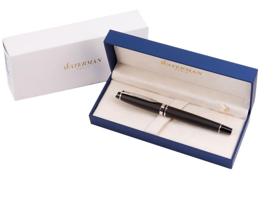 Waterman Expert Fountain Pen, Lacquer, Chrome trim, Matt Black