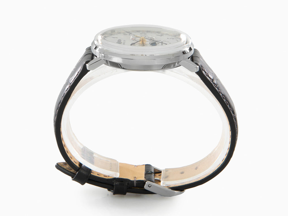 Zeppelin LZ 129 Hindenburg Moonphase Quartz Watch, Silver, 40 mm