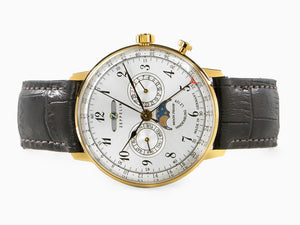 Zeppelin LZ 129 Hindenburg Moonphase Quartz Watch, PVD Gold, 40 mm, 7038-1