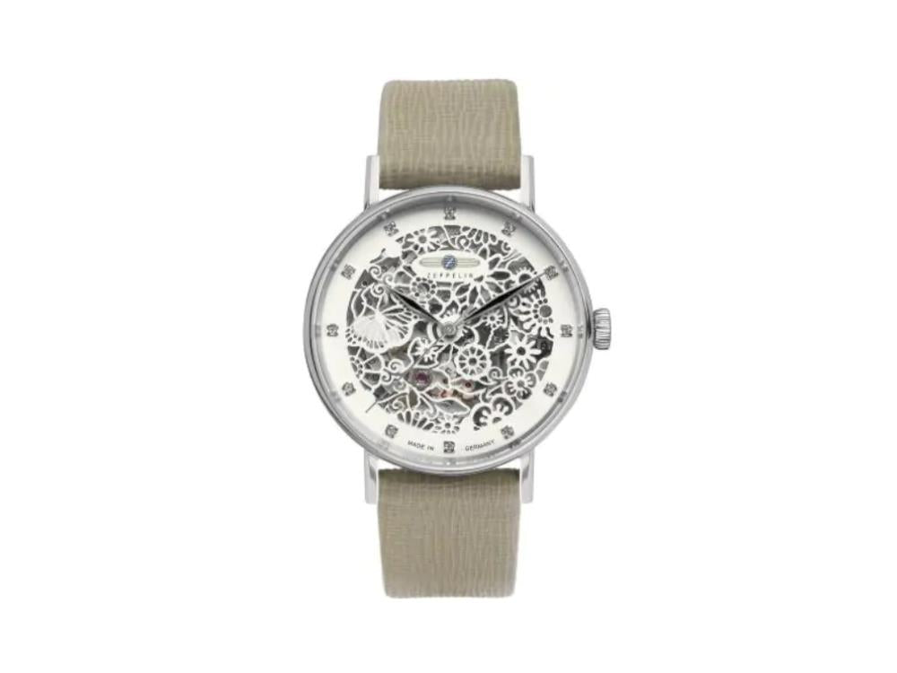 Zeppelin Princess Of The Sky Automatic Watch, Silver, 36 mm, 7461-4