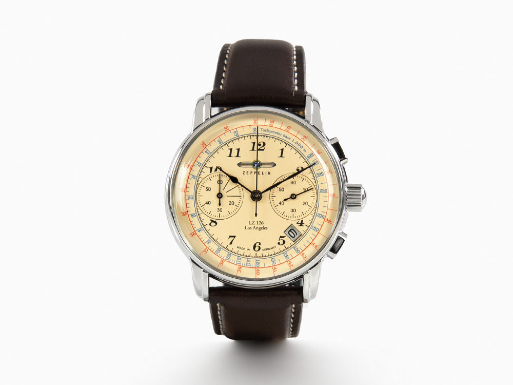 Zeppelin LZ126 Los Angeles Quartz Watch, Cream, 42 mm, Chronograph, 76 -  Iguana Sell