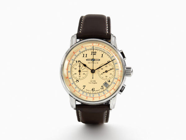 Zeppelin LZ126 Los Angeles Quartz 42 Sell - 76 Watch, Chronograph, Iguana Cream, mm