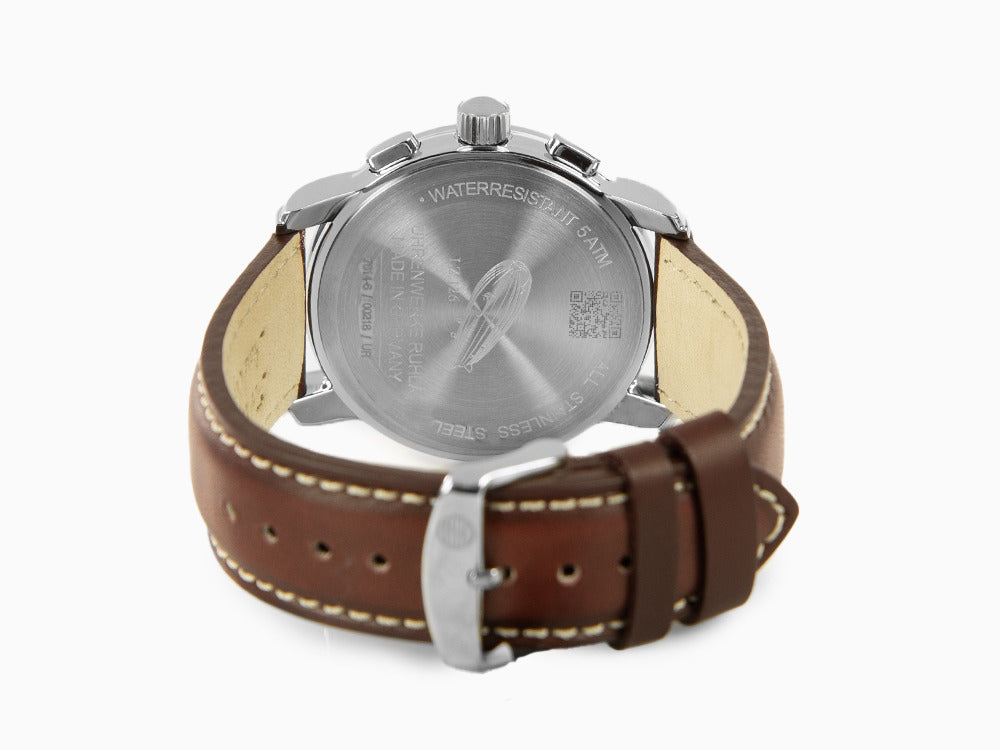 Zeppelin LZ126 Los Angeles Quartz Watch, Red, 42 mm, 7614-6