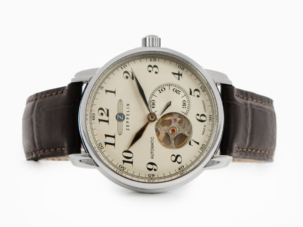 Zeppelin LZ 127 Graf Zeppelin Automatic Watch, Beige, 40 mm, 7666-5
