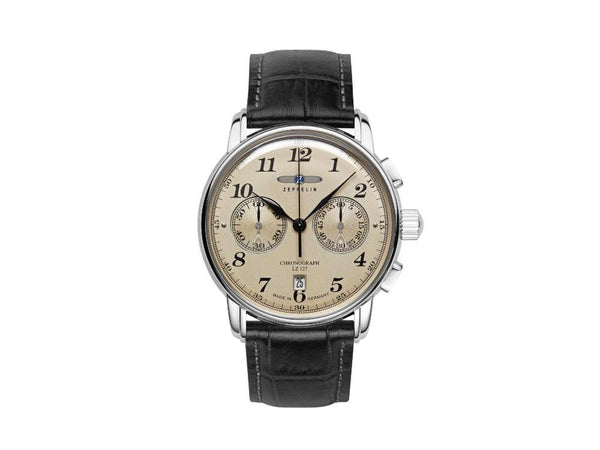 Zeppelin LZ 127 Graf Zeppelin Quartz Watch, Beige, 42 mm