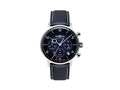 Zeppelin LZ 129 Hindenburg Quartz Watch, Blue, 41 mm, Day, Leather, 8086-3n