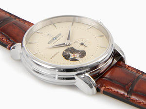 Zeppelin LZ 120 Bodensee Automatic Watch, Beige, 40cm, Leather strap, 8166-1