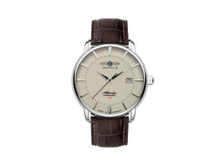 Zeppelin Atlantic Automatic Watch, Beige, 40 mm, Day, Leather