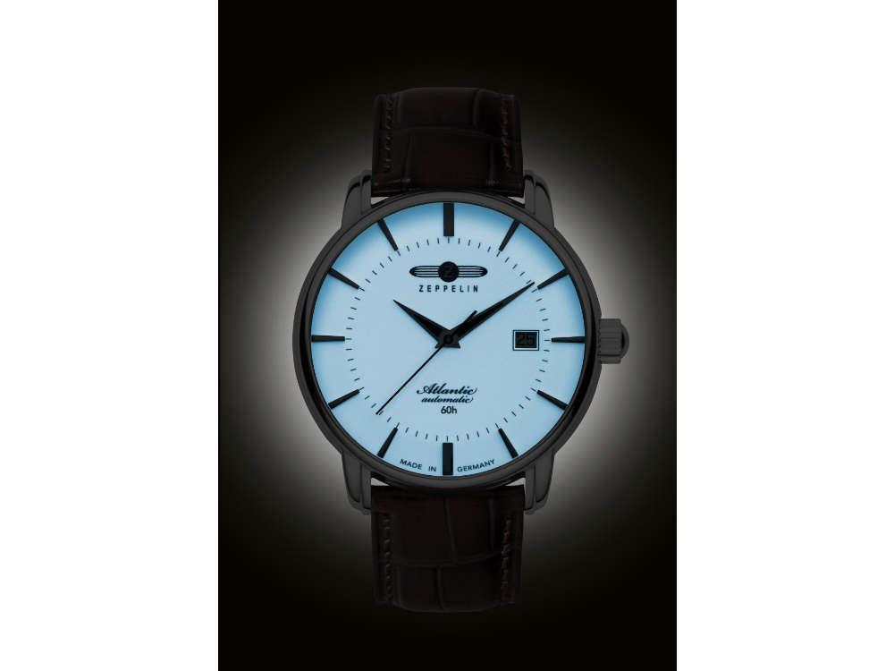 Zeppelin Atlantic Automatic Watch, Beige, 40 mm, Day, Leather strap, 8460-5
