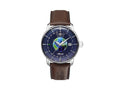 Zeppelin Atlantic GMT Automatic Watch, Blue, 42 mm, Day, Leather strap, 8468-3