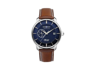 Zeppelin Atlantic Automatic Watch, Blue, 41 mm, Day, Leather strap, 8470-3
