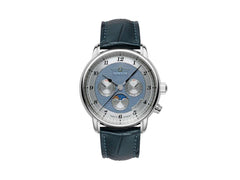 Zeppelin Friedrichshafen Moon Phase Quartz Watch, Blue, 40 mm