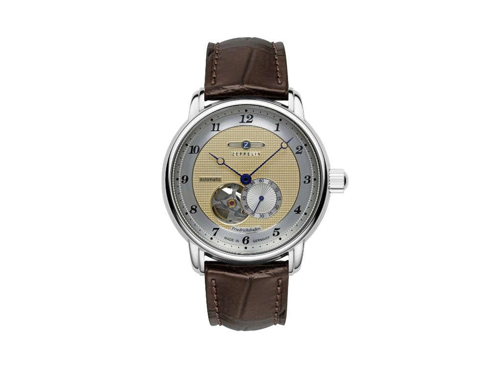 Zeppelin Friedrichshafen Open Heart Automatic Watch, Golden, 40 mm, 8566-5