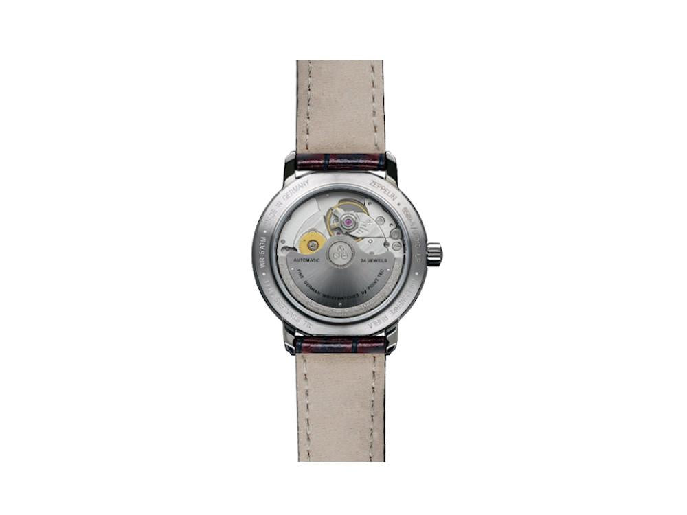 Zeppelin Friedrichshafen Ladies Automatic Watch, Pink, 36 mm, 8569-5