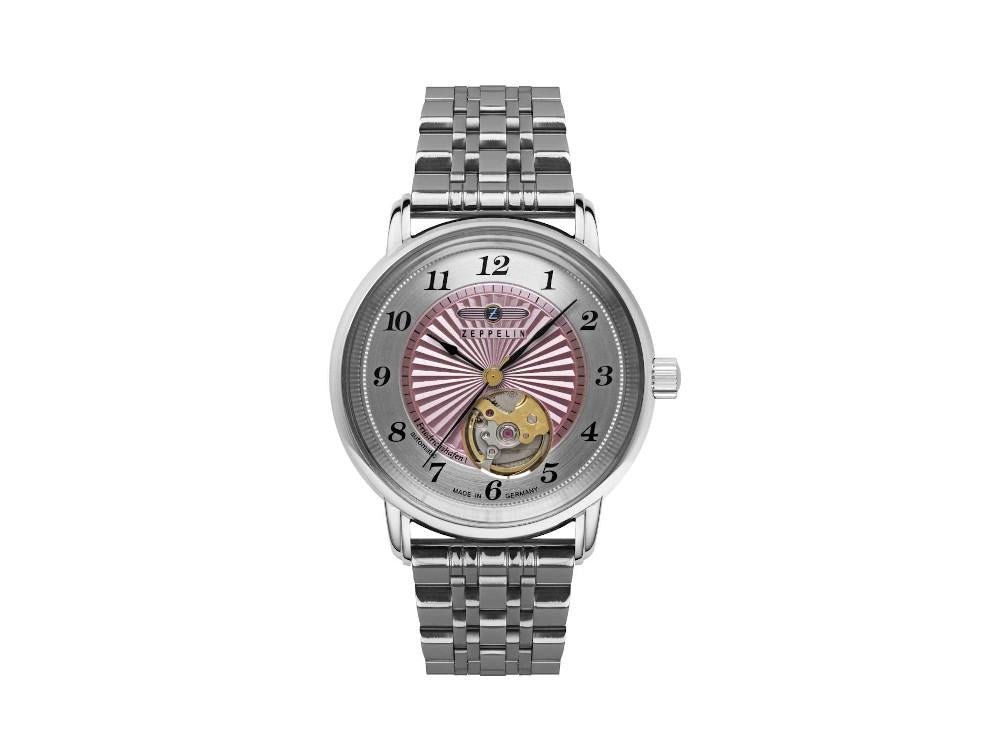 Zeppelin Friedrichshafen Ladies Automatic Watch, Pink, 36 mm, 8569M-5