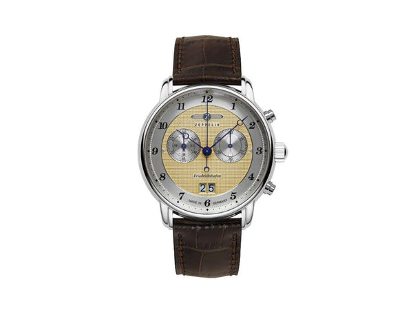 Zeppelin Friedrichshafen Quartz Watch, Golden, 40 mm, Chronograph