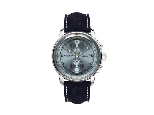 Zeppelin 100 Years Zeppelin Ed. 1 Quartz Watch, Blue, 42 mm, Day Zeppelin 100 Years Zeppelin Ed. 1 Quartz Watch, Blue, 42 mm, Day
